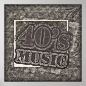 Muziek van de Vintage 40 - Poster (Voorkant)