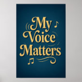 Muziek van de ziel: "Mijn stem telt" Poster (Voorkant)