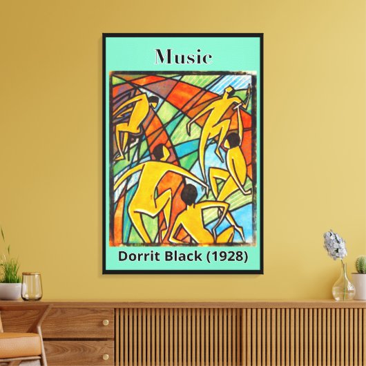 Muziek van Dorrit Black (1928) Canvas Afdruk (Insitu (Woonkamer))
