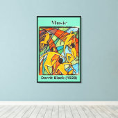 Muziek van Dorrit Black (1928) Canvas Afdruk (Insitu (Houten vloer))