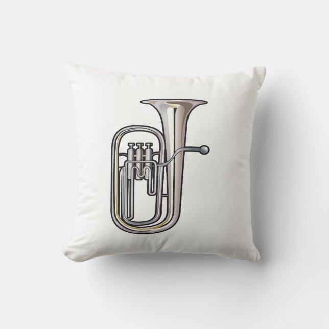 muziek van euphonium brass realistisch.png kussen (Voorkant)