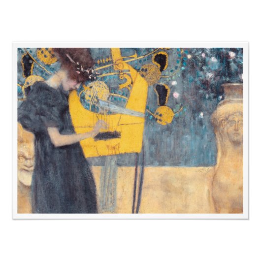 Muziek van Gustav Klimt Foto Afdruk (Voorkant)