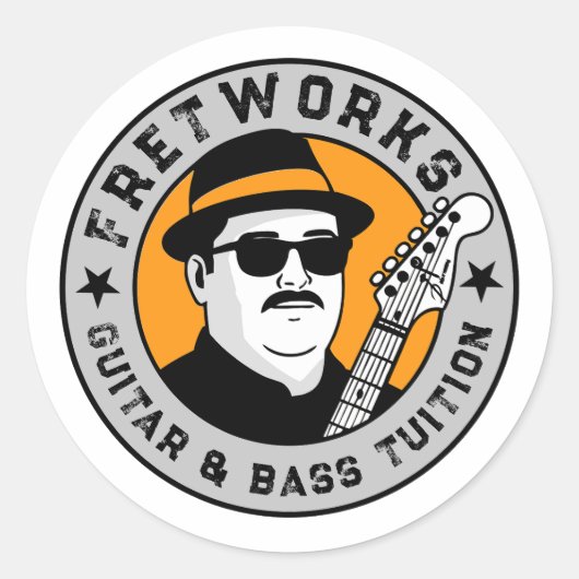 Muziek van Harry Ronde Sticker (Voorkant)