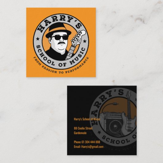 Muziek van Harry Vierkante Visitekaartje (Voorkant / Achterkant)