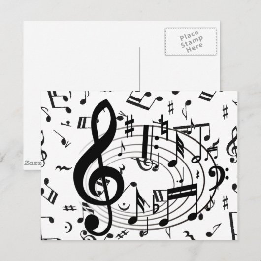 Muziek van het hart_ briefkaart (Voorkant / Achterkant)