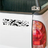 Muziek van het hart_ bumpersticker (Op Truck)