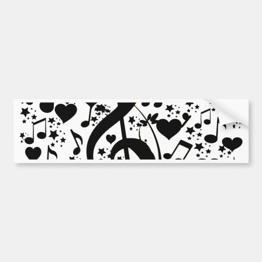 Muziek van het hart_ bumpersticker (Voorkant)