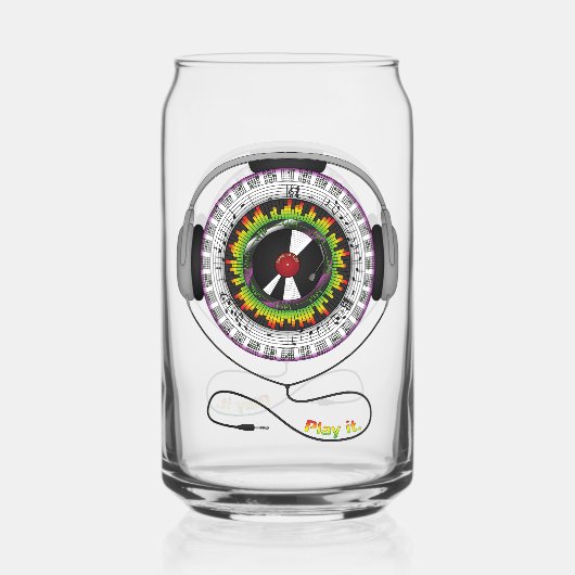 Muziek van het leven blikvorm glas (Voorkant)