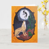 Muziek van het Moon Wenskaart Kaart (Gele Bloem)