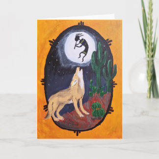 Muziek van het Moon Wenskaart Kaart