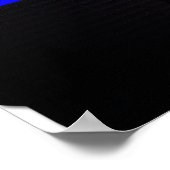 Muziek van het oude schoolhuis inspireerde blauwe  poster (Hoek)