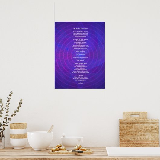 Muziek van het universum Poster (Keuken)