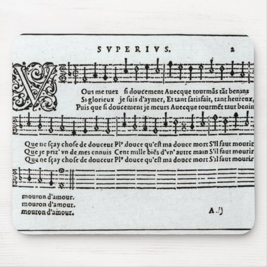 Muziek van Jean Antoine de Baif Muismat (Voorkant)