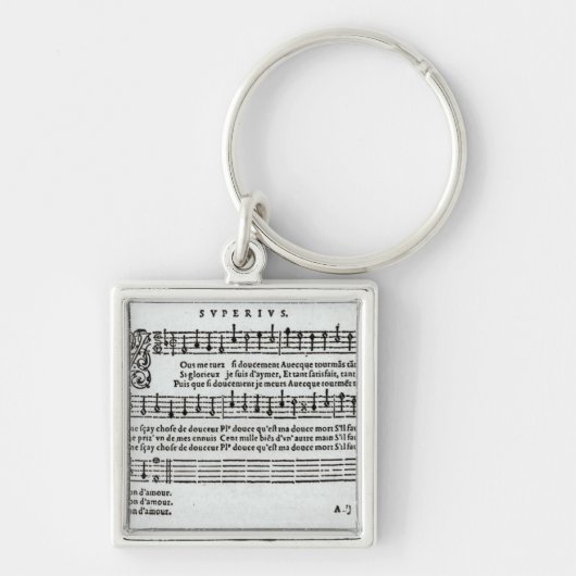 Muziek van Jean Antoine de Baif Sleutelhanger (Voorkant)