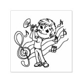 muziek van jongens zelfinktende stempel (Design)