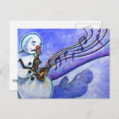 Muziek van Kerstmis Feestdagenkaart (Voorkant / Achterkant)