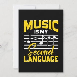 Muziek van leraar is mijn tweede taal kaart