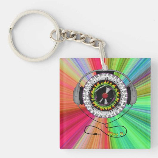 Muziek van Leven Acryl Sleutelhanger (Voorkant)