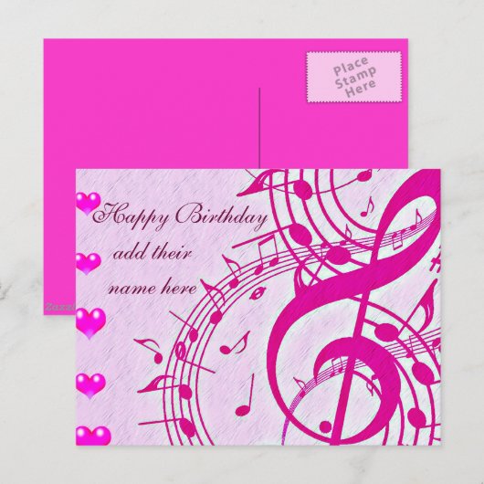 Muziek van liefde_ briefkaart (Voorkant / Achterkant)