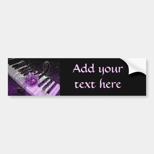 Muziek van liefde, Purle_ Bumpersticker (Voorkant)