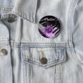 Muziek van liefde, Purle_ Ronde Button 5,7 Cm (In situ)