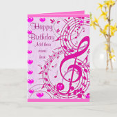 Muziek van love_ kaart (Gele Bloem)