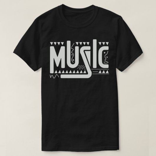 Muziek van middelbare leeftijd t-shirt (Design voorkant)
