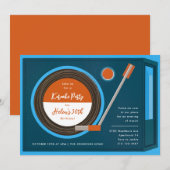 Muziek van Record Player op feestdag Kaart (Voorkant / Achterkant)