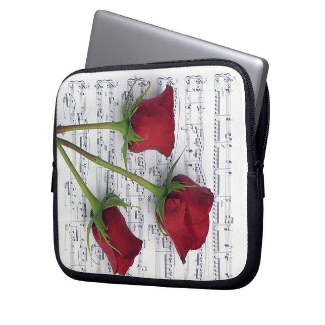 Muziek van Rozen Laptop Sleeve (Voorkant Links)