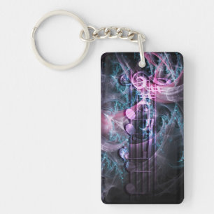 Muziek van Time Acrylische Sleutelhanger