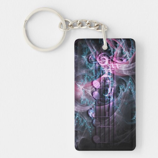 Muziek van Time Acrylische Sleutelhanger (Voorkant)