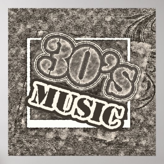 Muziek van Vintage 30 - Poster (Voorkant)