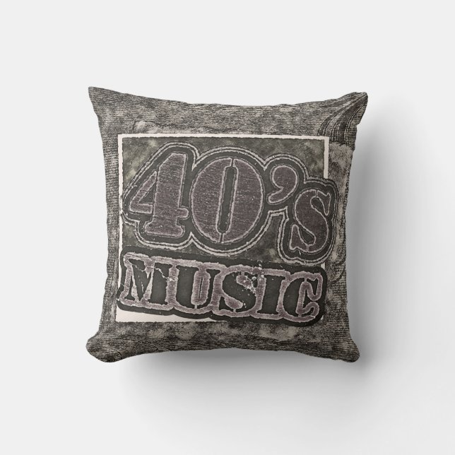 Muziek van Vintage 40 - Pillow Kussen (Voorkant)