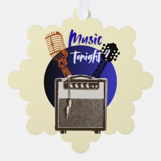 Muziek vanavond ? ornament kaart (Voorkant)
