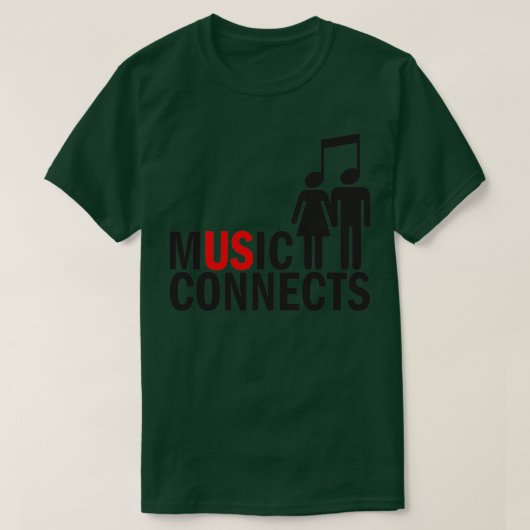 Muziek verbindt 2 t-shirt (Design voorkant)