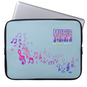Muziek verbindt mensen 15-inch laptophoes laptop sleeve