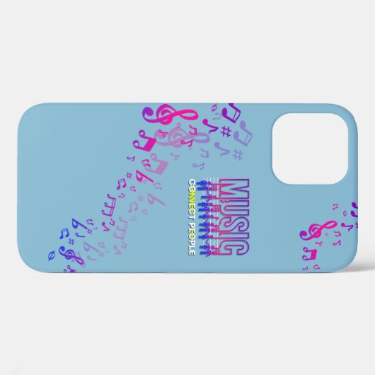 Muziek verbindt mensen | Case-Mate iPhone case (Achterkant (horizontaal))