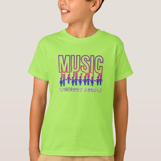 Muziek verbindt mensen | KINDER T-shirt (Voorkant)