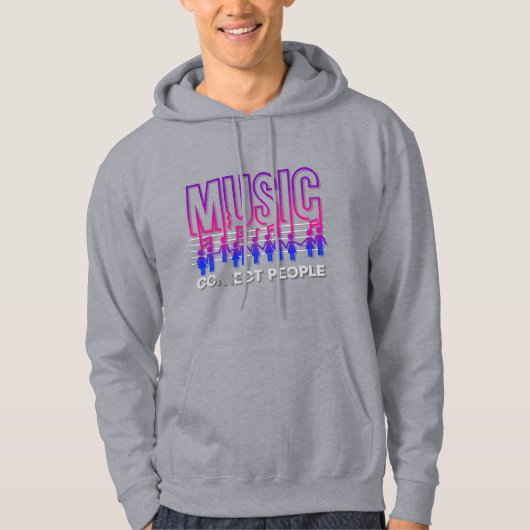 Muziek verbindt mensen | Mannen Hoodie (Voorkant)