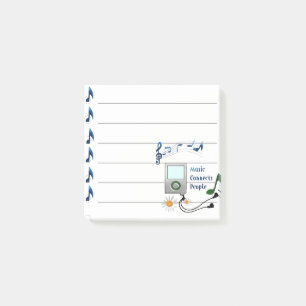Muziek verbindt mensen post-it® notes