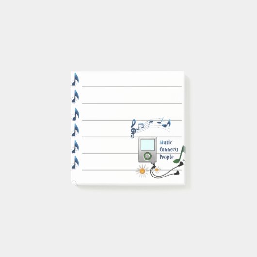 Muziek verbindt mensen post-it® notes (Voorkant)