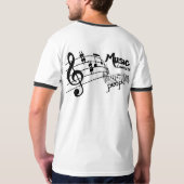 Muziek verbindt mensen t-shirt (Achterkant volledig)