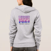 Muziek verbindt mensen | Vrouwen met volle ritsslu Hoodie (Achterkant)