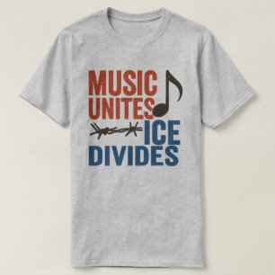 Muziek verenigt ICE verdeelt l Latino Rechten Acti T-shirt