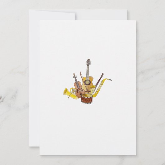 Muziek Verjaardag Kaart (Achterkant)