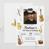 Muziek Verjaardag Kaart (Voorkant / Achterkant)