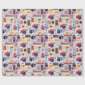 Muziek Verjaardagsfeest Muziekinstrumenten Cadeaupapier (Vlak)