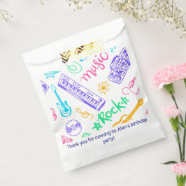 Muziek verjaardagsfeestje bedankzakje