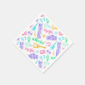 Muziek verjaardagsfeestje servet (Hoek)