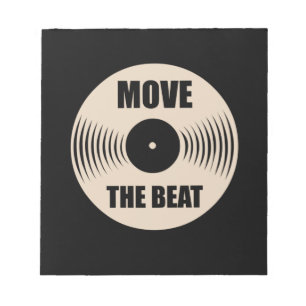 Muziek verplaatst het Beat Notitieblok
